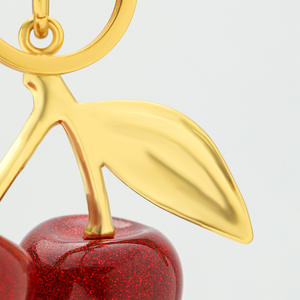 Exquis de haute qualité cristal cerise sac accessoires femmes mignon en alliage de métal pendentif porte-clés sac à main pendentif - Product Image 3