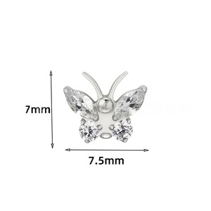 Pendientes de Mariposa con Circonita, Engaste de Garra de Aleación de Titanio, Joyería Geométrica de Moda, Regalo - Product Image 2