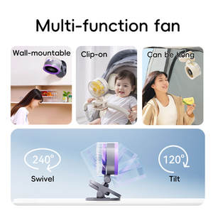 OEM ABS Tragbarer Tischventilator, Leiser Clip-Ventilator mit Verstellbaren Winkeln für Schreibtisch, Nachttisch, Regal und Arbeitsplatz - Product Image 6