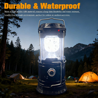 Lanterne LED solaire rechargeable portable ABS+alliage d'aluminium 25H de fonctionnement 1600mAh Batterie IP54 Étanche Certifié TUV Lumière 3500K