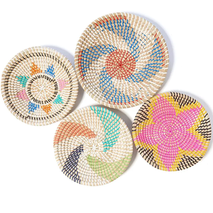 Décoration murale tissée jonc de mer tenture murale panier art mural ensemble matériaux écologiques pour la vente en gros - Product Image 6