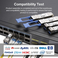 Conector LC de Fibra Dual SFP de 155M, 1550nm, 120km con DDM, Compatible con Mikrotik, Raisecom, ZTE, TP-Link, Ruijie, Switch Óptico
