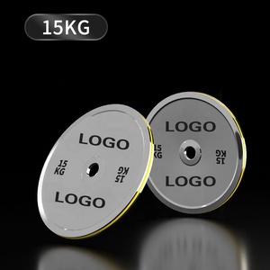 TUSKS FITNESS özel çelik rekabet ağırlık kaldırma plakaları 200kg standart Kg Lb diskler tampon elektroliz ticari kullanım - Product Image 2