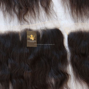 Extensions de cheveux brésiliens naturels vierges, avec fermeture frontale en dentelle HD, cuticule brute alignée, 100% - Product Image 1