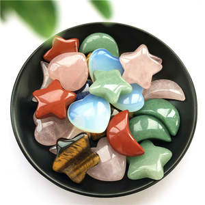 Natural al por mayor de cristal en forma de corazón de piedras joya estrellas 7 chakra de cristal de piedras preciosas Luna lunas estrella corazones - Product Image 6