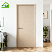 Porte intérieure moderne en bois massif et MDF, design simple, à panneau affleurant, pour chambre, appartement, rénovations de maison, hôtel, finition élégante
