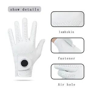 Guanti da Golf Cabretta guanti da Golf Unisex personalizzati pelle di pecora antiscivolo guanti da Golf morbidi comodi e traspiranti guanti da Golf Cabretta