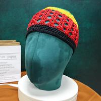 Gorro Kufi de Crochet de Alta Calidad PARTYMENT para Hombres y Mujeres, Gorro Islámico Musulmán para Rezar