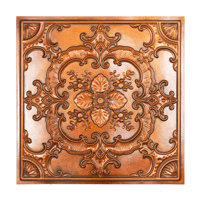 Plafonds en PVC modernes imperméables à effet 3D style Art, couleur Cuivre archaïque PL19