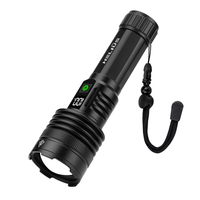 Lampe de poche télescopique super lumineuse 3000 Lm, lumière de travail rechargeable, affichage numérique, longue portée, lampe torche LED tactique