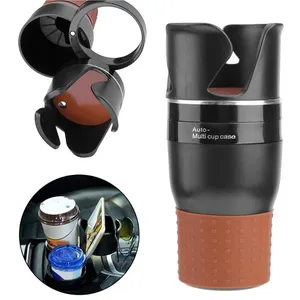 Portabicchieri multifunzionale per auto <span class=keywords><strong>4</strong></span> in 1 supporti per contenitori di stoccaggio montati su veicolo regolabili con rotazione a 360 per Smartphone - Product Image 4