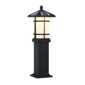 Lampe solaire LED pour pelouse, éclairage extérieur pour jardin, allée, résistante à l'eau IP65, corps en alliage d'aluminium, abat-jour en verre, lumière du jour 5000K - Product Image 1