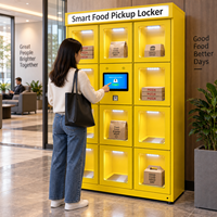 Armoire de distribution de repas à emporter unilatérale efficace avec fenêtre transparente pour la livraison et le stockage de nourriture en restaurant