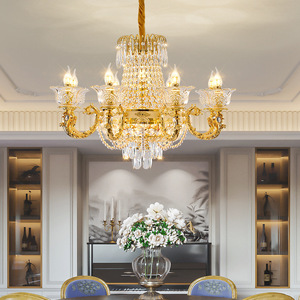 European Style Crystal Chandelier Multi Head Led <b>Light</b> For Living Room Bedroom Dining Room Villa Interior Lighting - Product Image 3