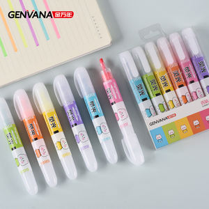 Genvana 2026 Nuevo Diseño, Marcador Jumbo, Punta de Cincel de Fibra, Tinta Fluorescente, Marcadores <span class=keywords><strong>Pastel</strong></span> con Aroma - Product Image 1
