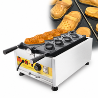 Machine à gaufres en forme de chaussure, gaufrier électrique commercial en acier inoxydable, style Crocs, pour snack-bar