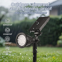 Projecteurs solaires à angle réglable IP65 étanches Arbres Jardin Cour Extérieur LED Projecteur solaire rechargeable