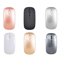 X1 Mouse nirkabel ergonomis 2.4G BT, Mouse nirkabel senyap dapat diisi ulang 4D 1600 DPI LED lampu latar
