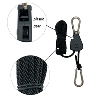 Support de suspension à cliquet pour câble de 1/8 po, idéal pour kit de culture hydroponique, avec cadre en plastique robuste et capacité de 150 lb