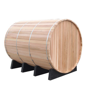 Cedar 1800*2400MM Barril Sauna con porche para saunas al aire libre Vapasauna Fabricante directo Alta calidad Clear Grade Red 40 Hotel - Product Image 4