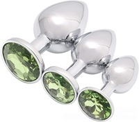 Kit de 3 Plugs Anaux de Luxe en Métal pour Débutants - Jouets Sexuels pour Hommes, Femmes et Couples