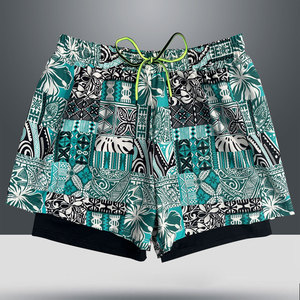 Quần short đi biển nam chất liệu canvas lưng trung, thoáng khí, chống lộ, họa tiết trơn, kiểu dáng thường ngày, khuyến mãi nóng 2025 - Product Image 3