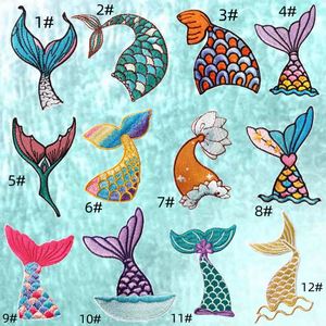 Self Sticker Embroidered Exquisite Mermaid Fish tails Patches for Clothes Bag Decoration - Product Image 2