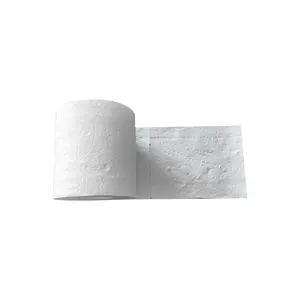 带标志木浆的Toliet纸卫生间竹子2层单独包装10包卷1000薄纸个人15Gsm