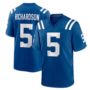 Maillot de football personnalisé brodé des Colts d'Indianapolis # 84 Warren # 17 Jones # 28 Taylor Men 100% Polyester Col en V Vente en gros Rapide - Product Image 3