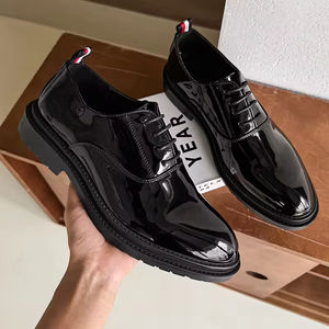 High Quality Designer Pure Cowhide Leather <b>Shoes</b> Casual Breathable Soft Sole Slip-on Business Casual Men's Pointed Waterproof - Product Image 3