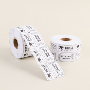 Biglietti della lotteria con doppio trofeo bianco personalizzati per premi di raccolta fondi per eventi - Product Image 2