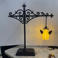 Mini lampe LED suspendue en fer, motif fantôme de dessin animé mignon, pour lecture, lumière de nuit décorative d'Halloween, ornement pour chambre, fête et maison