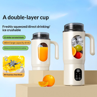Elektrische draagbare sapcentrifuge, fruitsmoothieblender, multifunctioneel, USB oplaadbaar, milkshake- en smoothiebeker voor buitengebruik