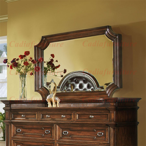 Quốc gia Mỹ Thiết kế phòng Ngủ Đồ nội thất gỗ cấu trúc da Bìa phòng ngủ Bộ mộc mạc Mỹ rắn gỗ giường - Product Image 4