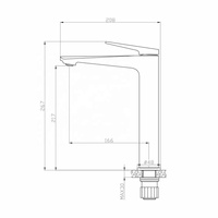Robinet mitigeur de lavabo chromé à monter sur comptoir, en laiton moderne, à 1 poignée, avec cartouche céramique