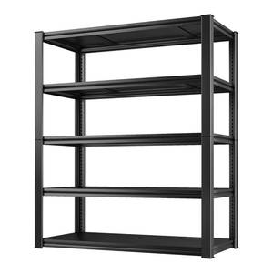Utility Garage <strong>Warehouse</strong> <strong>Rack</strong> Heavy Duty <strong>Steel</strong> <strong>Metal</strong> Adjustable Boltless Shelving Storage Industrial 5 Tier Durable Black - Product Image 2
