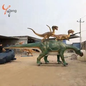 Progettato su misura in fibra di vetro 3D ornamenti <span class=keywords><strong>da</strong></span> giardino <span class=keywords><strong>esterno</strong></span> grazioso giardino paesaggistico dinosauro nano scultura in resina all'aperto - Product Image 4
