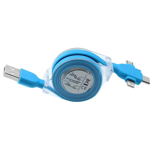 Bán Buôn Có Thể Thu Vào 3-Trong-1 USB-A USB-C/Micro USB Đa-Chức Năng <span class=keywords><strong>S</strong></span>ạc Cáp Dữ Liệu Cho Điện Thoại Di Động Máy Tính Đồng Nguyên Chất - Product Image 3