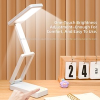 Lampe de table LED portable rechargeable par USB, à intensité variable, 3 températures de couleur, protection oculaire, flexible, multifonctionnelle, moderne, DC pour la lecture