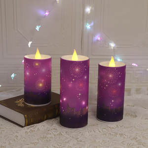 Fête de mariage de Noël à la maison décoration extérieure 3D vraie flamme mobile scintillante bougies à LED sans flamme bougie en verre soufflé à la main - Product Image 3