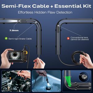 Cámara de Inspección Boroscópica 1920P HD con Pantalla de 4.3'', Resistente al Agua IP67, Batería de Litio, Cable Semirrígido de 16.5 Pies, Lente Única - Product Image 6