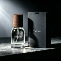 Flacon de parfum miniature en verre vide de 15 ml, rechargeable, avec boîte d'emballage personnalisée avec logo