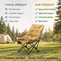 Sac de rangement pour chaise de loisirs individuelle, chaise pliante portable pour la plage, le camping, les meubles d'extérieur, le balcon, la cour, le pique-nique