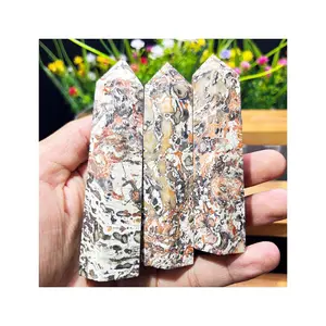Wholesale Natural Crystal Craft Folk Art Stones Money Agate Point for Decoration