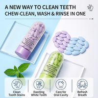 Comprimés de dentifrice à croquer aux acides aminés, comprimés solides portables pour le nettoyage buccal en voyage, en déplacement professionnel ou à usage quotidien, comprimés de bain de bouche