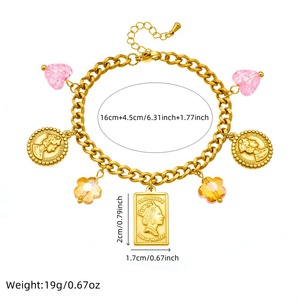 Women's Stainless Steel Necklace And <b>Bracelet</b> <b>Set</b> Crystal Rhinestone Heart Pendant Party Jewelry Fashion Accessory - Product Image 4