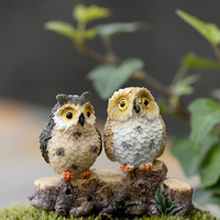 Vente en gros personnalisé Micro paysage plante créative cadeau résine Article d'ameublement petit hibou Figurine décoration de jardin