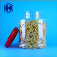 Pot en PET transparent de qualité alimentaire avec couvercle à vis personnalisé pour aliments pour animaux, bonbons, collations, fruits secs - Emballage anti-fuite sans BPA