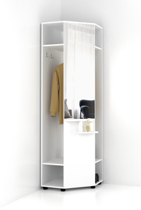 Precio de suministro directo de fábrica <span class=keywords><strong>Perchero</strong></span> de pasillo con <span class=keywords><strong>espejo</strong></span> Diseño único Esquina de armario Opción multifuncional - Product Image 2