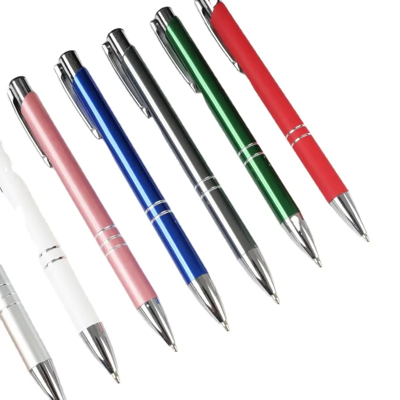 Promotional ballpen + flat head ballpoint pen can print LOGO hotel advertising Multi-color gift pen